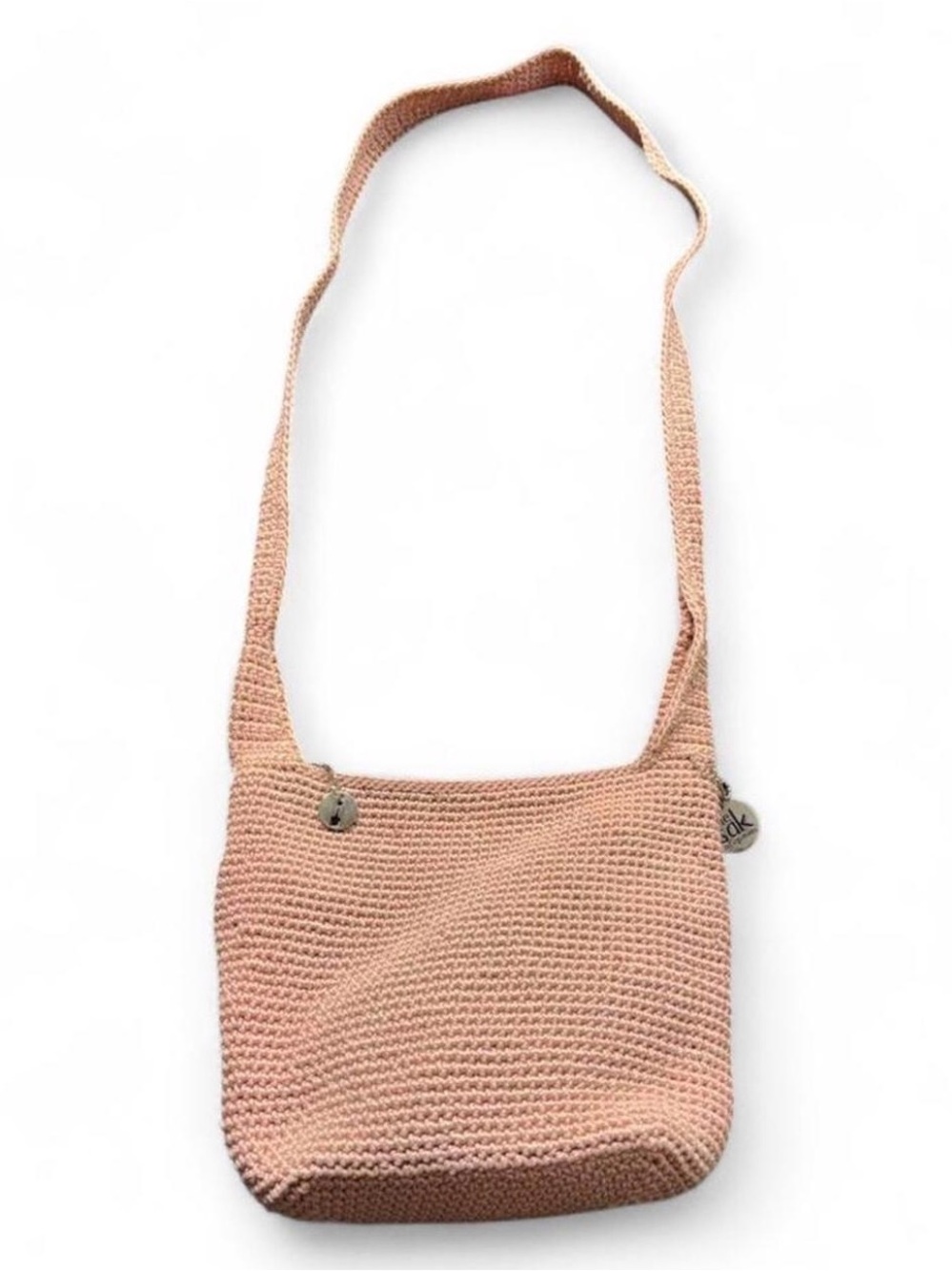 The Sak Dusty Pink Woven Crossbody Bag